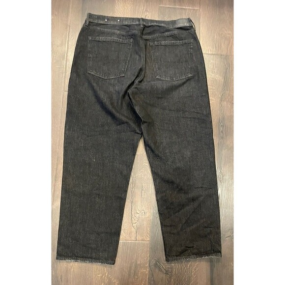 Women's American Eagle Real Good Black Jeans Straight Tapered 90s Style Size 16 - Picture 6 of 6